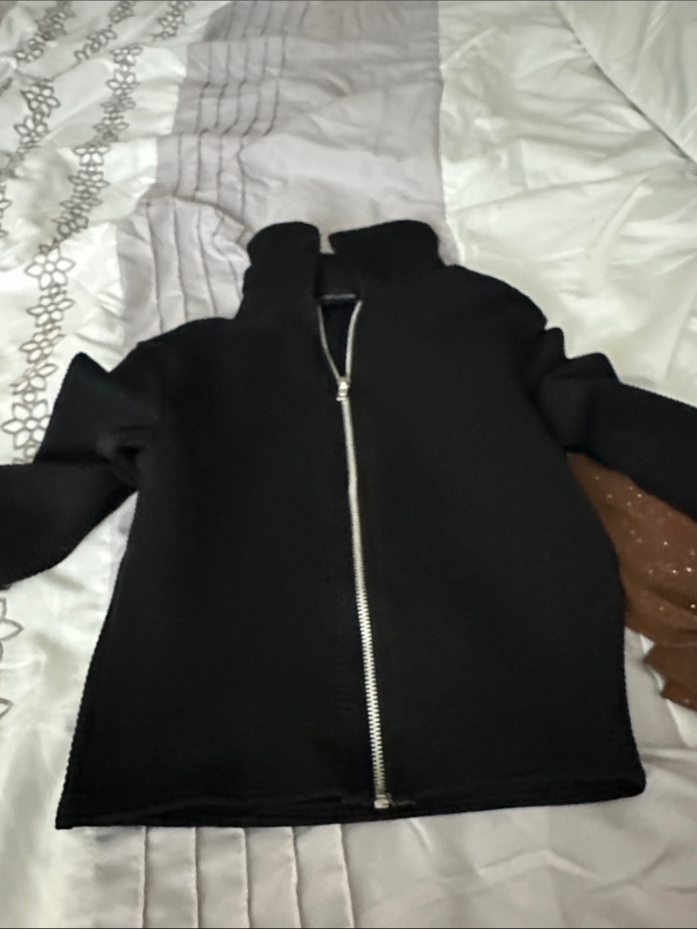 PrettyLittleThing Black Ribbed Top